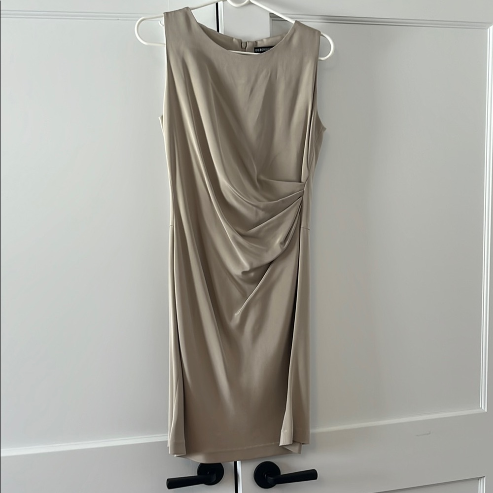 Gilber Gilmore NYC Tan Ruched Dress size8